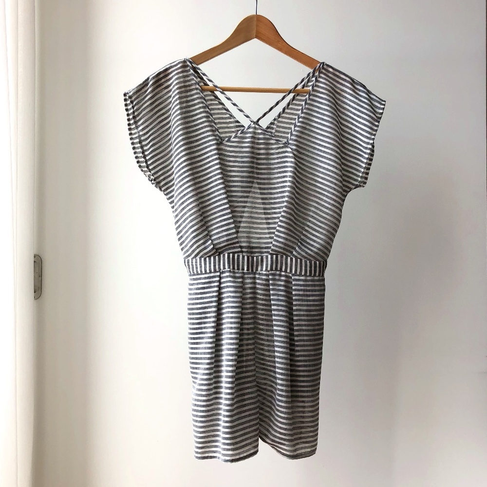 BCBG Striped Romper
